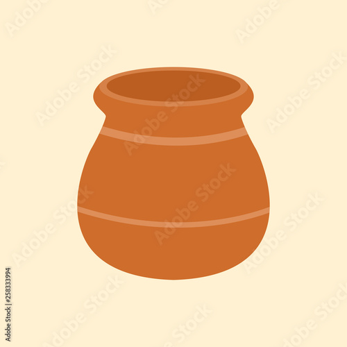 Jug. Icon jug. Jug in brown color. Vector illustration. EPS 10.