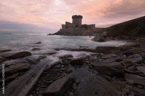 Little castle surronded by the brave Atlantic Ocean at Sokoa (Socoa) in the Donibane Lohitzune bay (Saint Jean de Luz) at the Basque Country.