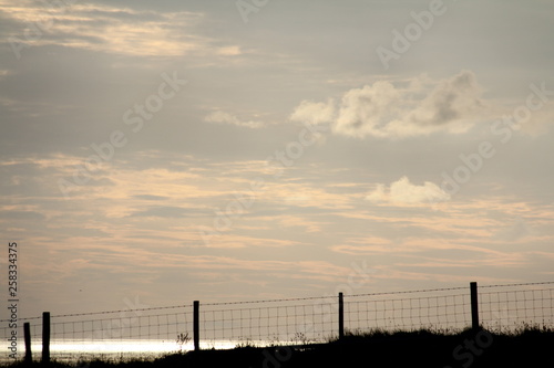 Silhouette of a fence
