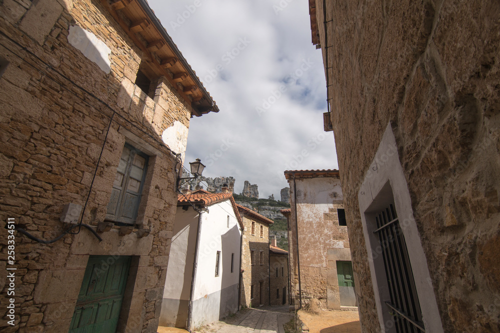 Orbaneja del Castillo is one of the most beautiful villages in Spain Burgos on July7, 2017 Orbaneja del Castillo is one of the most beautiful villages in Spain Burgos on July7, 2017