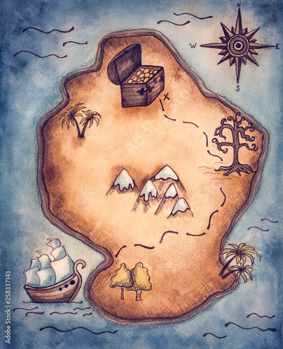 Ταπετσαρία Pirate map