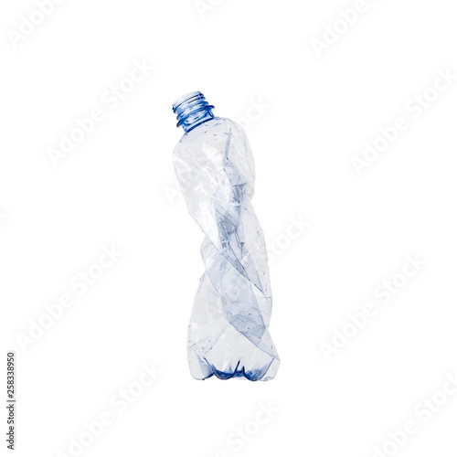 Crushed plastic bottle