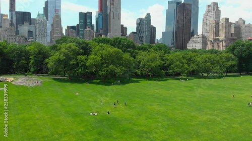 Top view of central park in new york