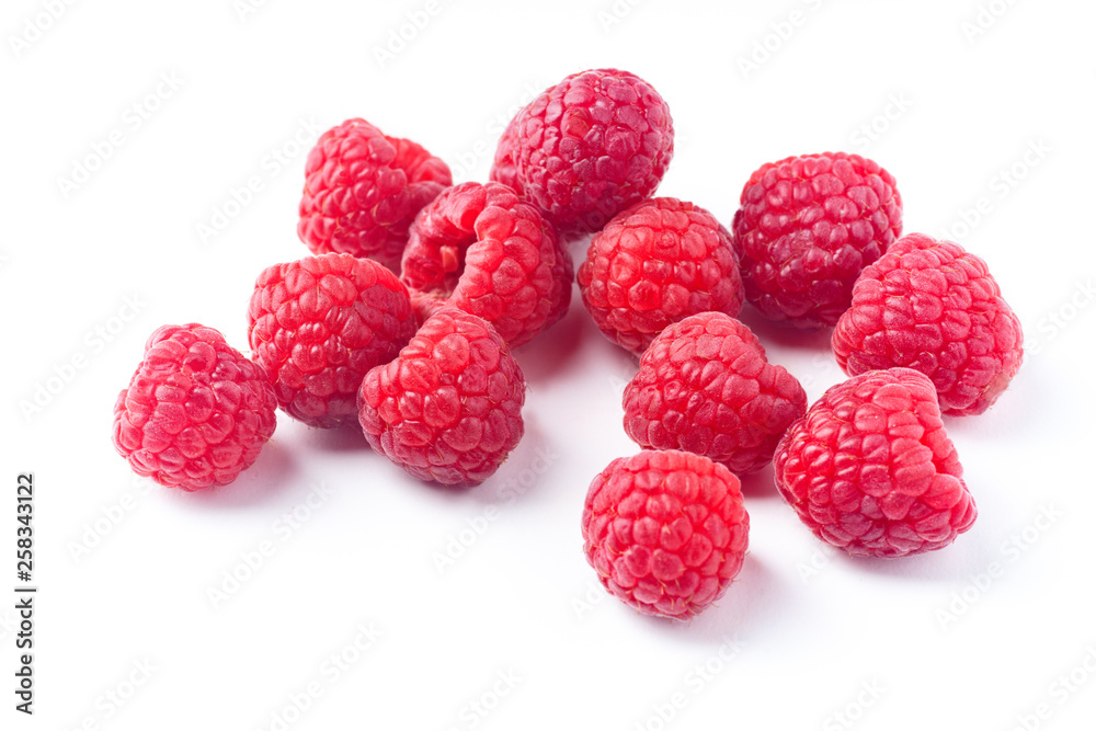 Fresh raspberries isolated on white background Fresh raspberries isolated on white background