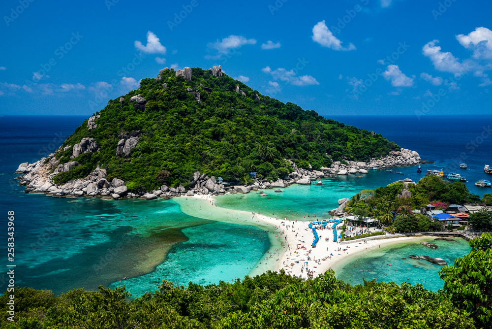 Nang Yuan Island off the coast of Koh Tao Island in Thailand