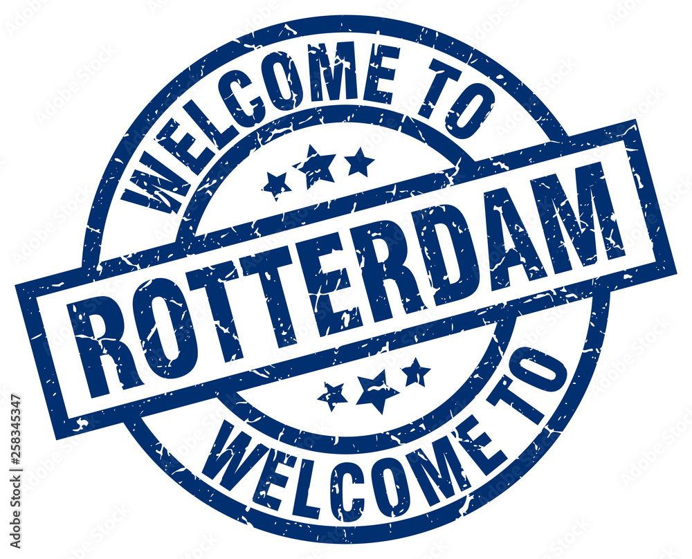 welcome to Rotterdam blue stamp welcome to Rotterdam blue stamp