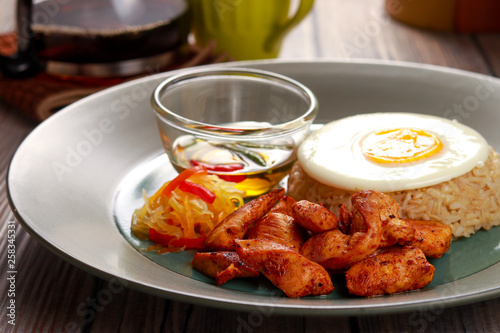 Very delicious Cured Chicken. Chicken Tocino from Philipines.