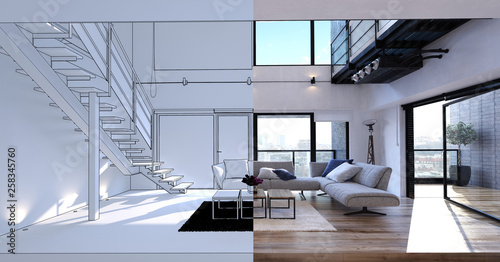 Slika na platnu Designer mockup showing white and color
