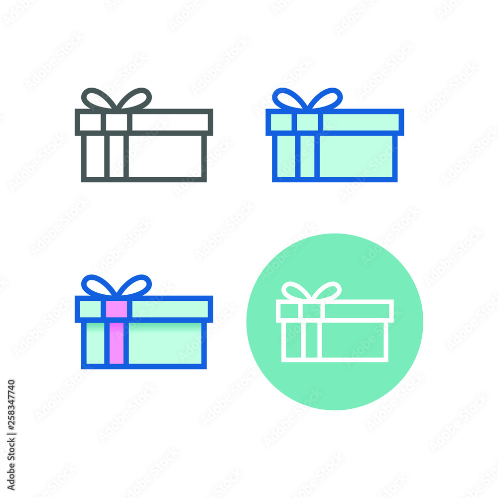 Modern Gift Icons for electronic commerce store shopping business internet company with high end look Modern Gift Icons for electronic commerce store shopping business internet company with high end look