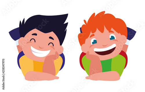 happy little boys characters