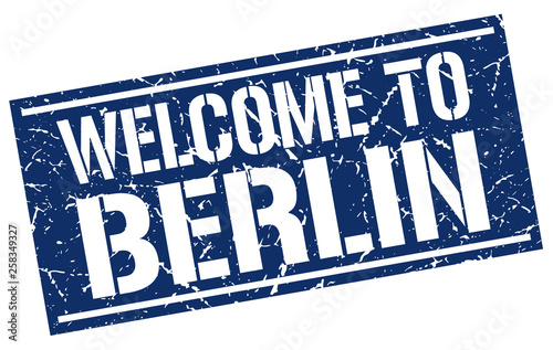 welcome to Berlin stamp