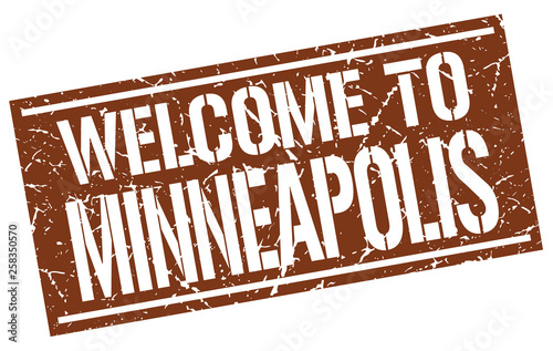 welcome to Minneapolis stamp