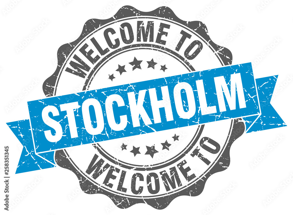 Fototapeta premium Stockholm round ribbon seal