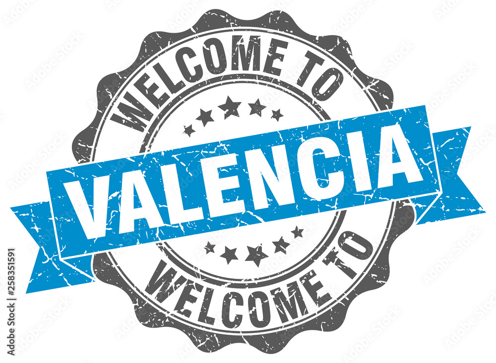 Fototapeta premium Valencia round ribbon seal