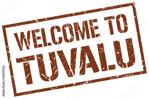 welcome to Tuvalu stamp