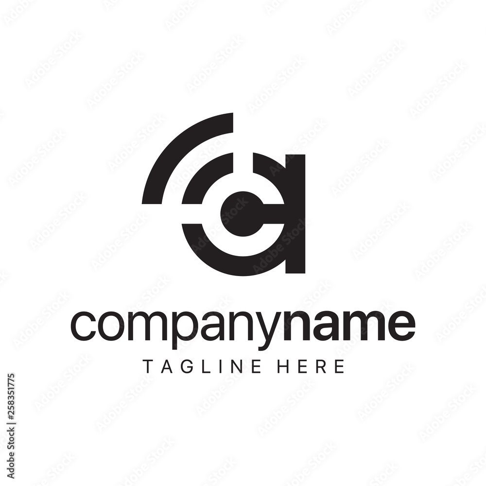 initial A and C with signal logo design concept initial A and C with signal logo design concept