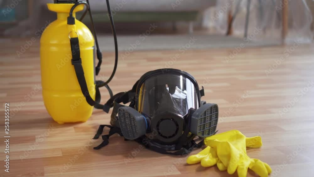 concept of the idea of cleaning and disinfection,protective mask and gloves concept of the idea of cleaning and disinfection,protective mask and gloves