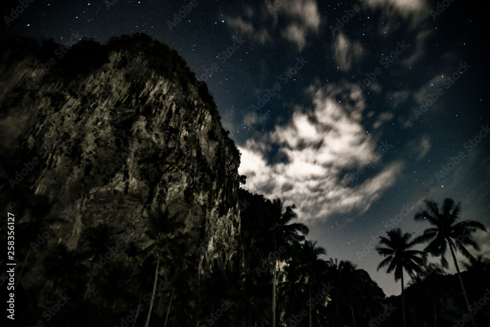 Fototapeta premium Night at Tonsai Beach in Thailand 