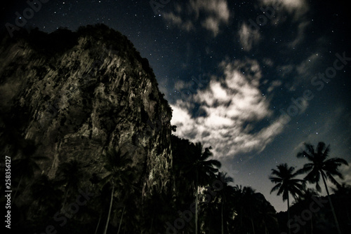 Night at Tonsai Beach in Thailand 