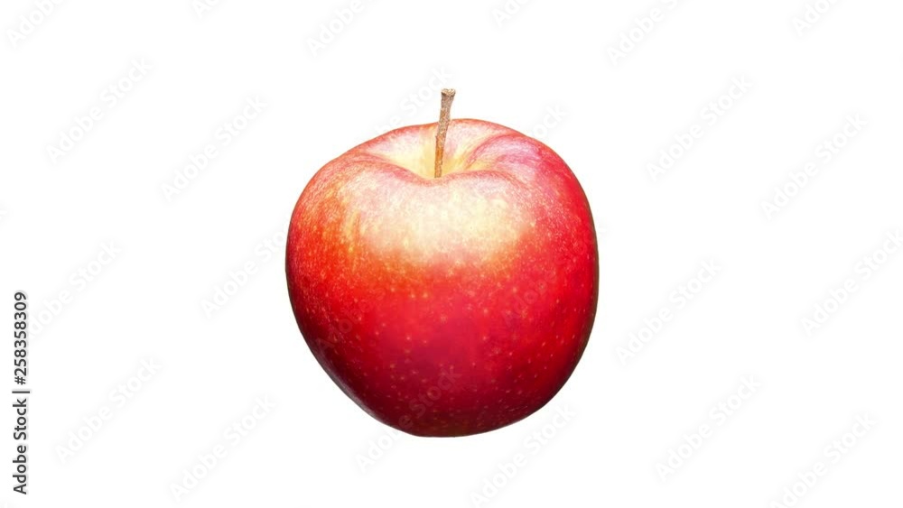 Red apple rotating. Video with alpha channel. Looped rotation. Red apple rotating. Video with alpha channel. Looped rotation.
