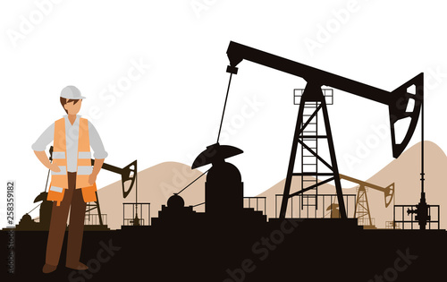 oil industry worker avatar character
