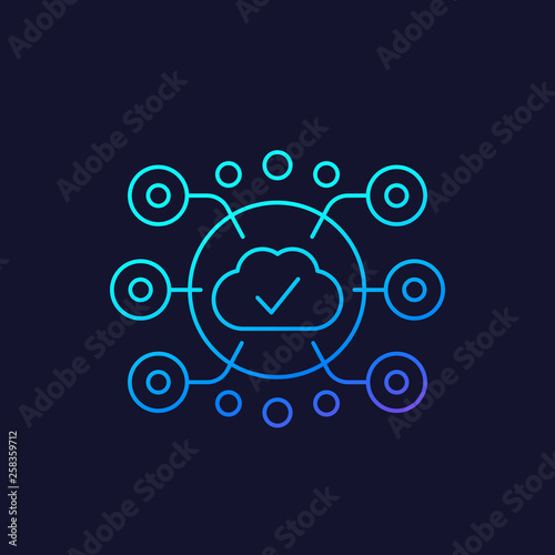 Edge Computing vector linear icon