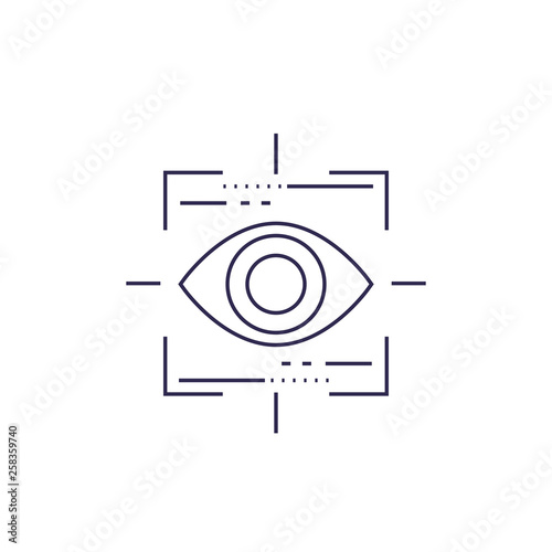 Machine vision, vector line icon