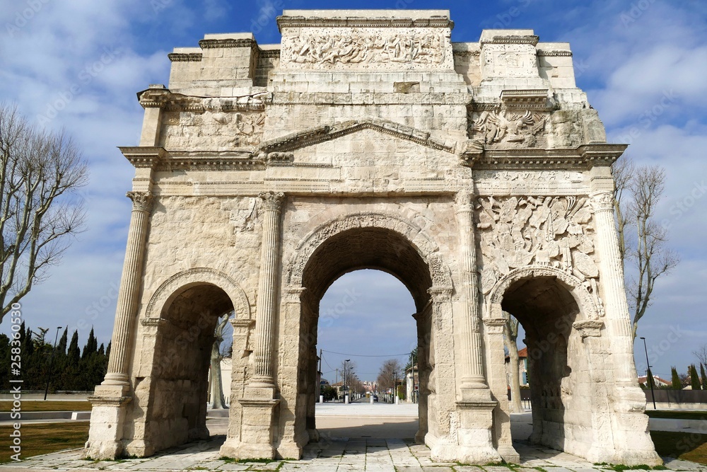 Arc de triomphe romain d'Orange, Vaucluse, France