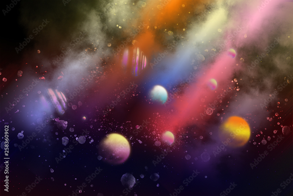 Fototapeta premium spiral galaxy in space digital art