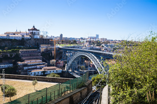 Porto city panorama with Douro River on a sunny day © Nickolay Khoroshkov