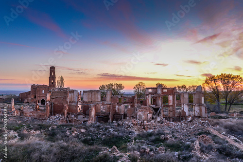 The ruins of Belchite - Spain photo