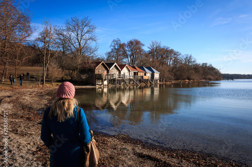 Erholung in Inning am Ammersee in Bayern, Deutschland