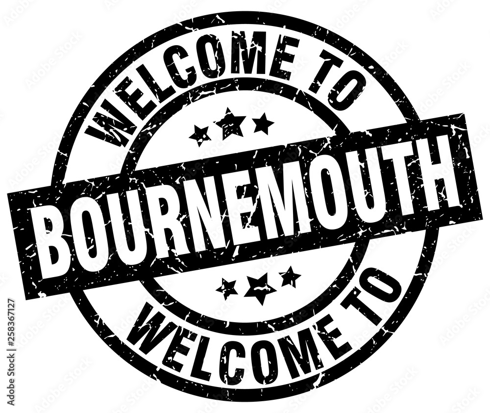 welcome to Bournemouth black stamp welcome to Bournemouth black stamp
