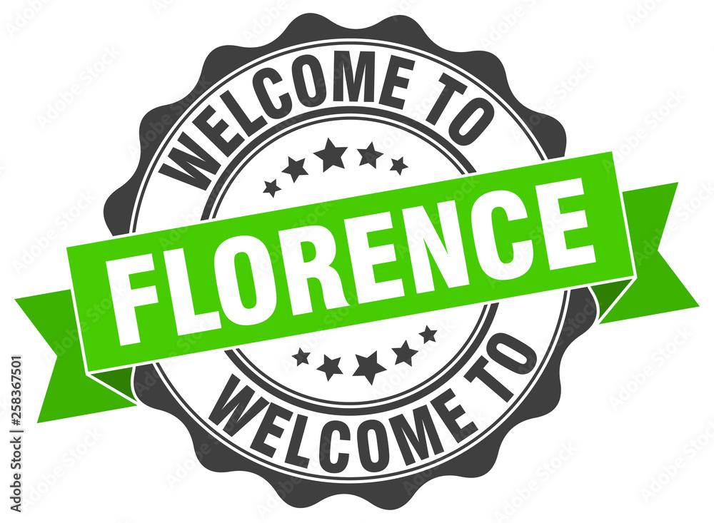 Obraz premium Florence round ribbon seal