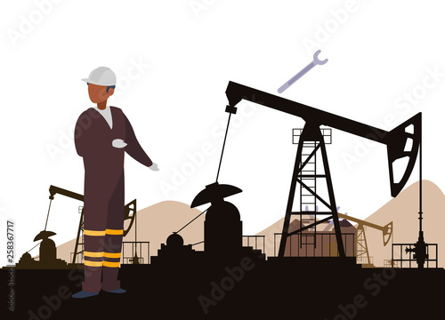oil industry worker avatar character