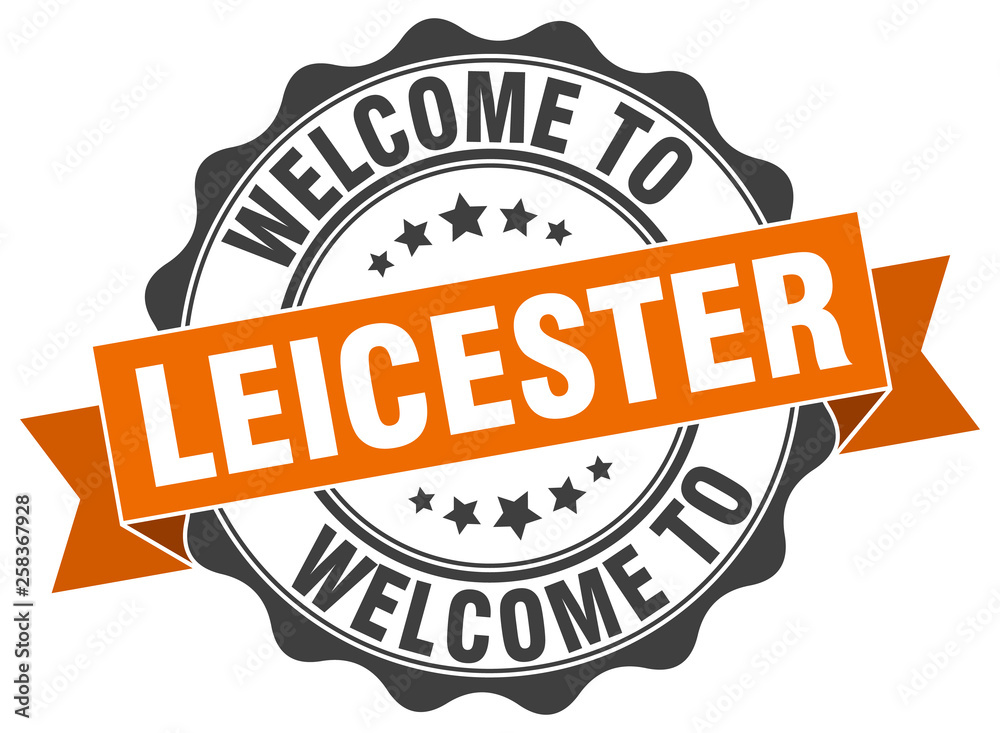 Fototapeta premium Leicester round ribbon seal