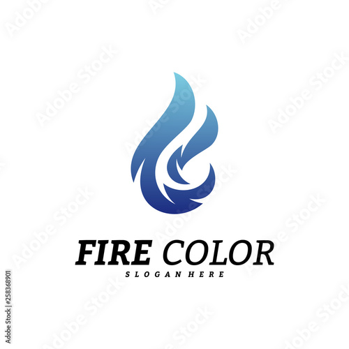 Fire Logo Design Concepts. Flame Logo Template Vector. Icon Symbol