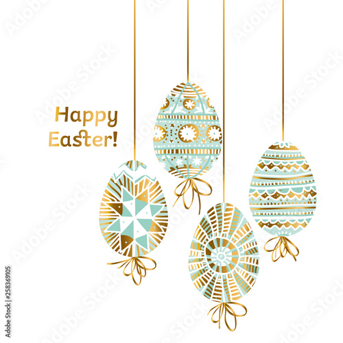 Easter egg in modern pale g...