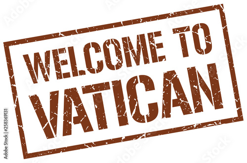 welcome to Vatican stamp