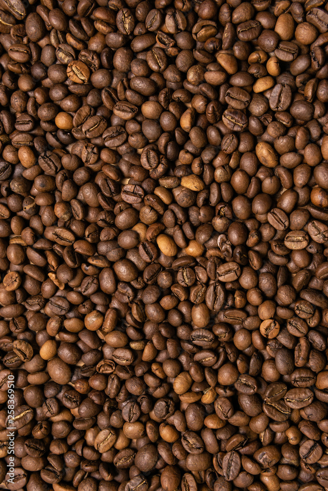 Roasted coffee beans background Roasted coffee beans background