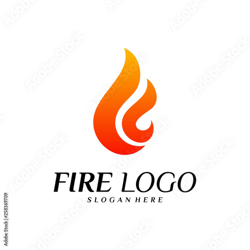 Fire Logo Design Concepts. Flame Logo Template Vector. Icon Symbol