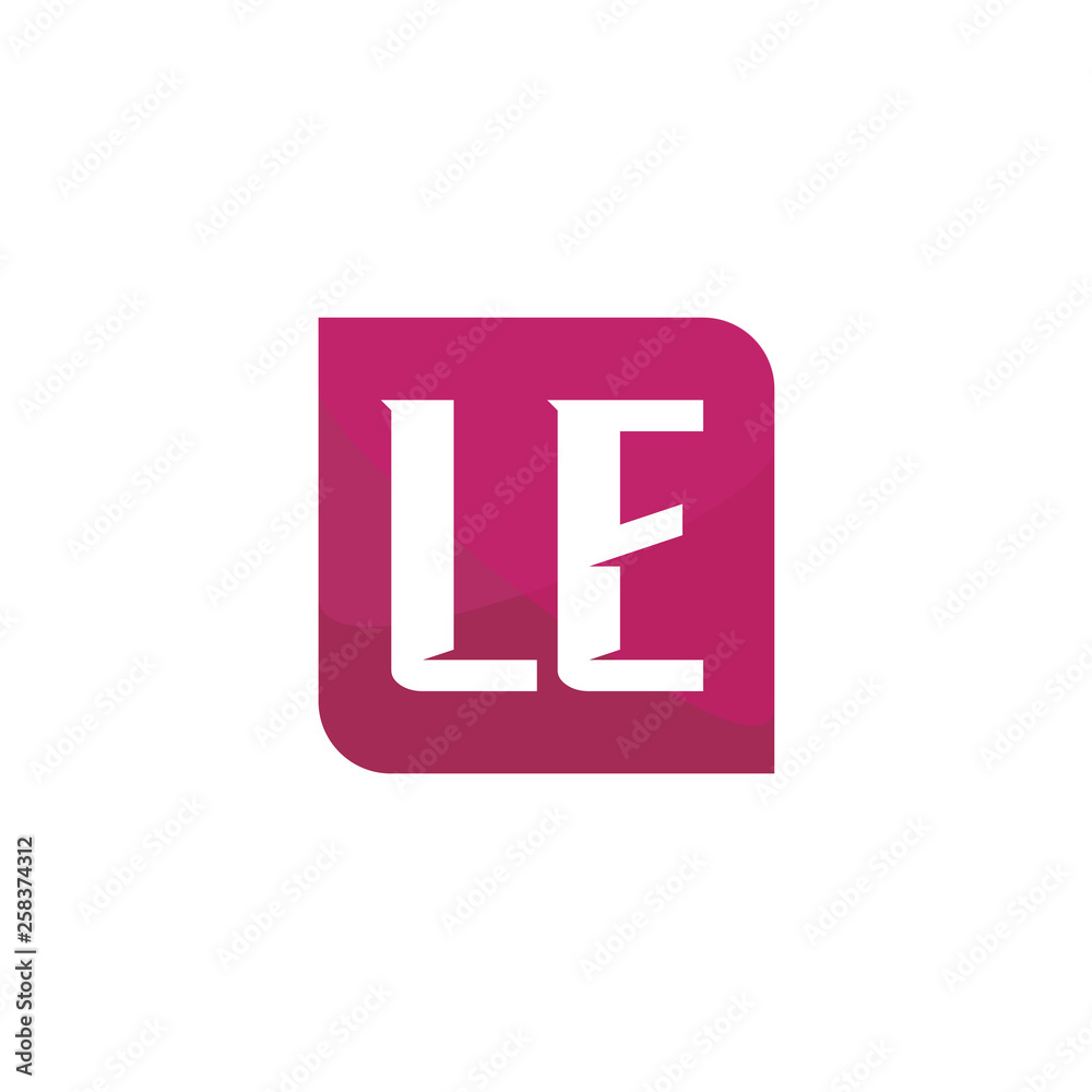 Initial Letter Logo LE Template Vector Design