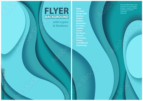 Modern Flyer Paper Cut Styl...