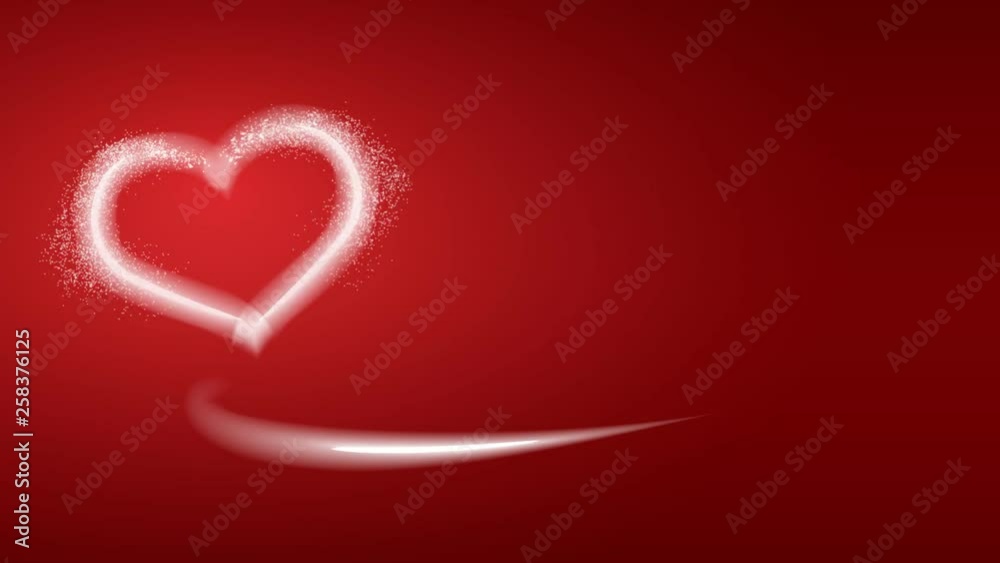 Animation of hearts from snow and blizzards on a red background. St. Valentine's Day Animation of hearts from snow and blizzards on a red background. St. Valentine's Day