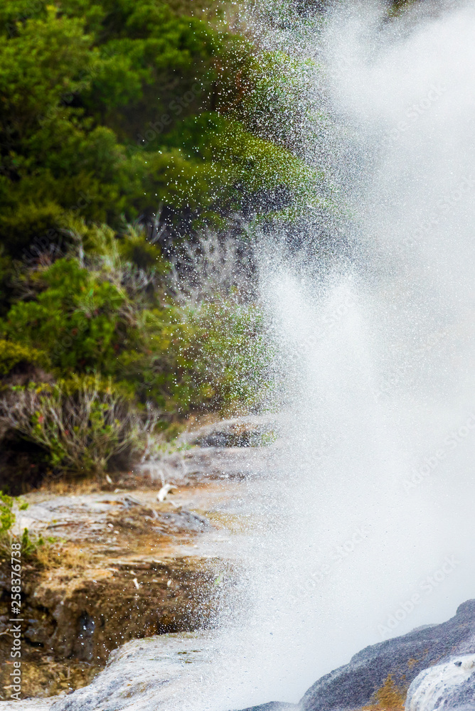 Pohutu Geyser, Te Puia, Rotorua, New Zealand. Pohutu Geyser, Te Puia, Rotorua, New Zealand.