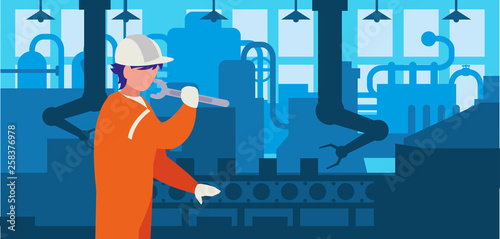 worker in factory workplace