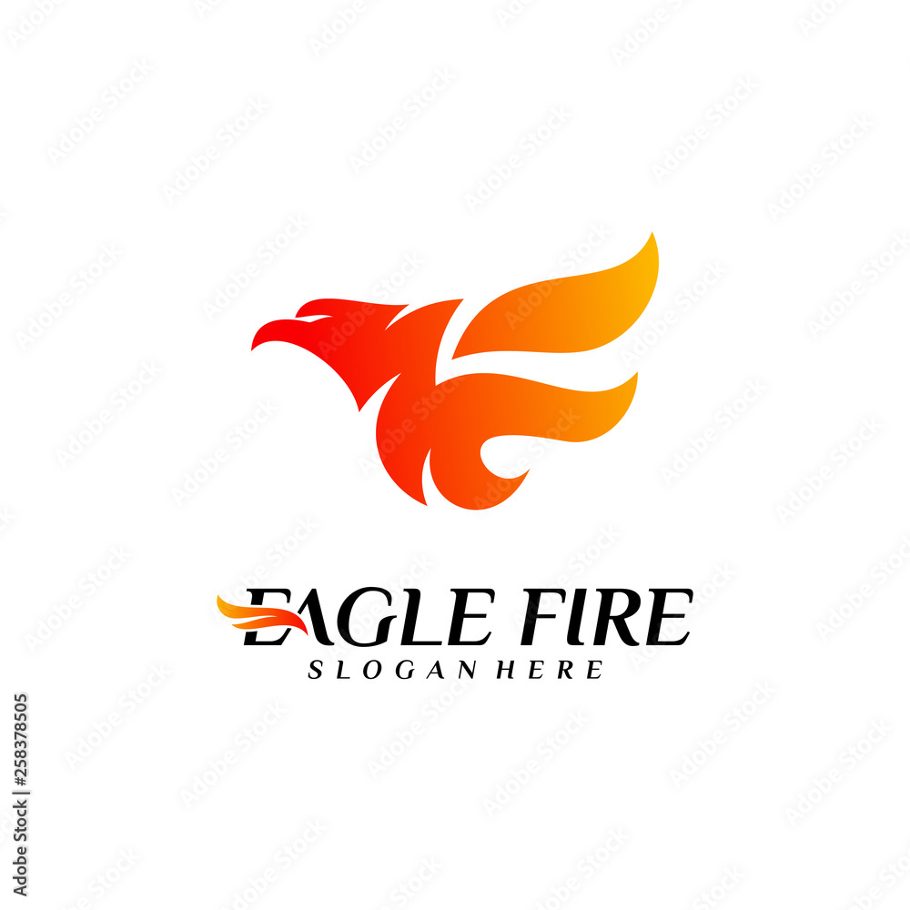 Obraz premium Phoenix Fire Bird Logo Design Concepts. Dove Eagle Logo Template Vector. Icon Symbol