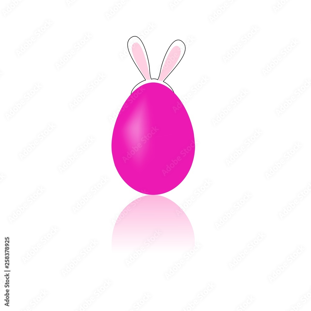 Easter bunny and egg to holiday. Modern stylish abstract card for greeting. Egg rabbit. Symbol love, life, spring. Colorful template for prints, banner, card, label. Symbol design. Vector illustration Easter bunny and egg to holiday. Modern stylish abstract card for greeting. Egg rabbit. Symbol love, life, spring. Colorful template for prints, banner, card, label. Symbol design. Vector illustration