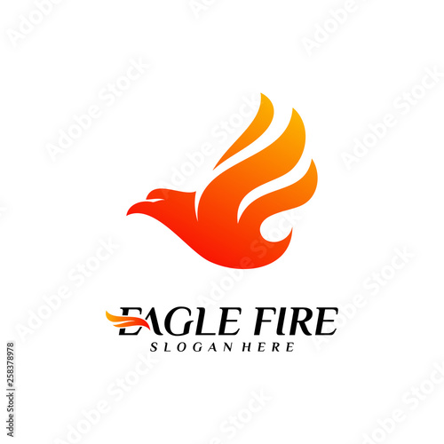 Phoenix Fire Bird Logo Design Concepts. Dove Eagle Logo Template Vector. Icon Symbol © shuttersport