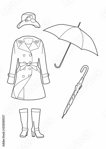 Drawing rainwear